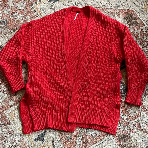 Free People Sweaters - Free People Nightingale Red Women's Cardigan